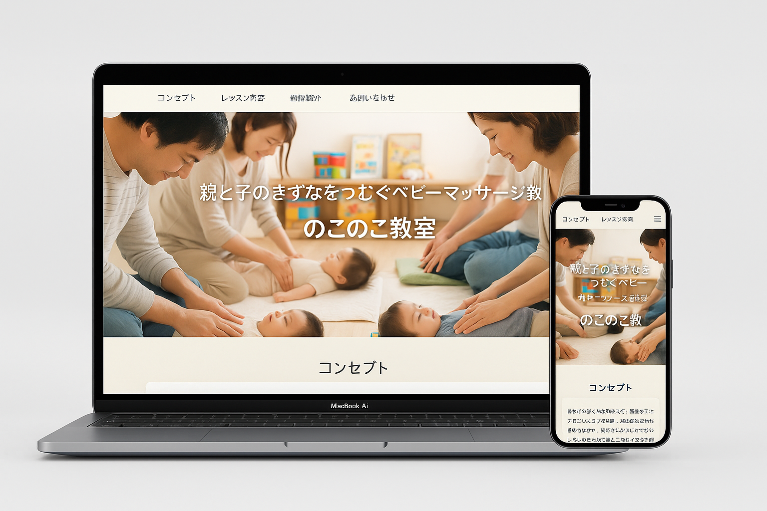 ベビーマッサージ教室サイト